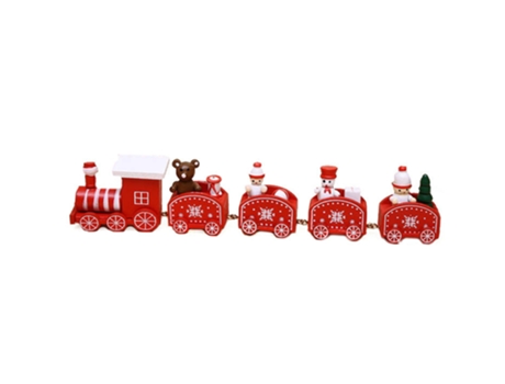Tren de Navidad pintado de madera decoración de Navidad juguetes de regalo para niños, Mini adornos para regalo de Festival