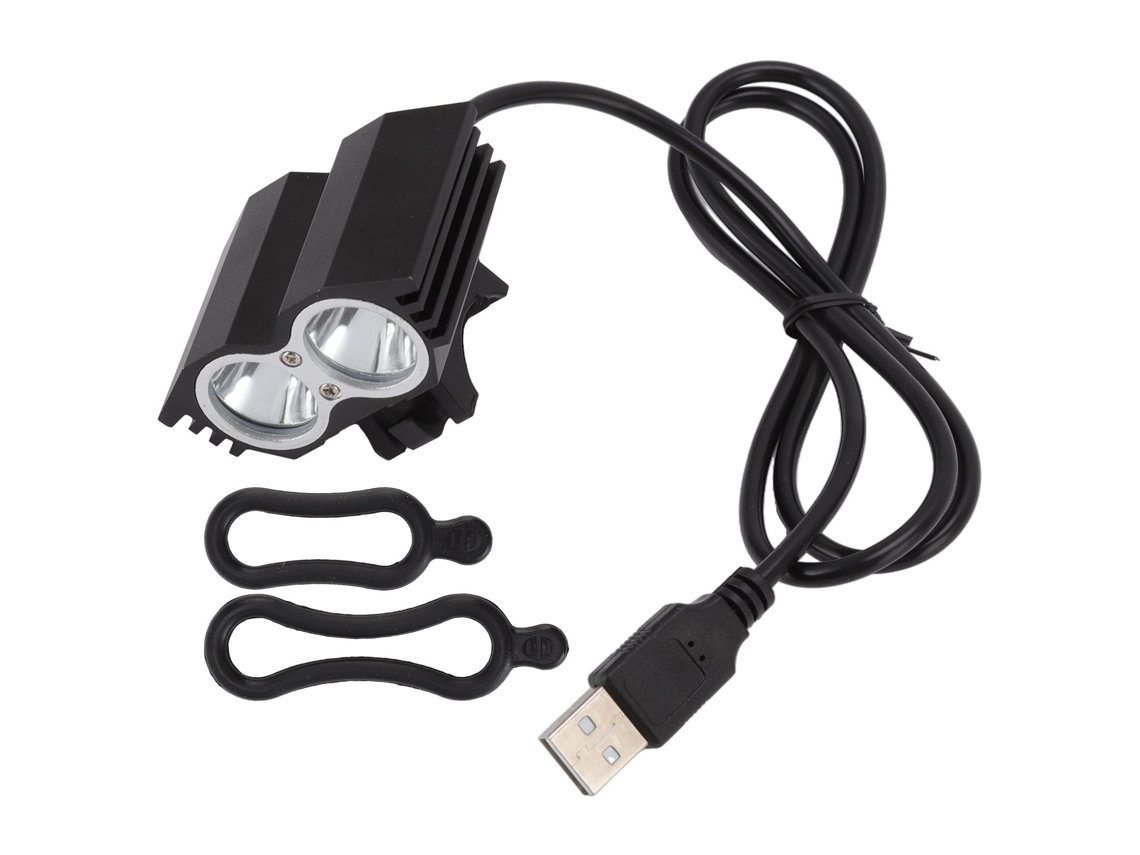 Luz delantera LED para bicicleta BJ de 2000 lm, potente faro de montaña, recargable por USB, ideal para ciclismo nocturno al aire libre.