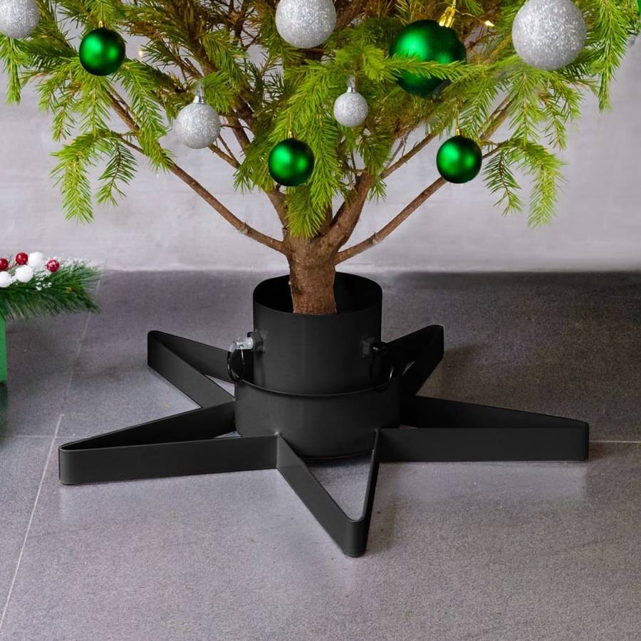 Soporte de Árbol de Navidad VIDAXL (Negro - Metal - 47 x 47 x 13.5 cm)