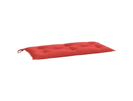 Cojín De Banco De Jardín VIDAXL Rojo Tela (100x50x7 cm)