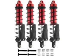 Amortiguador Rc - Metálico 110 Mm Para Axial Scx10 Axi03007 Rbx10 D90 Trx4 Coche Rojo