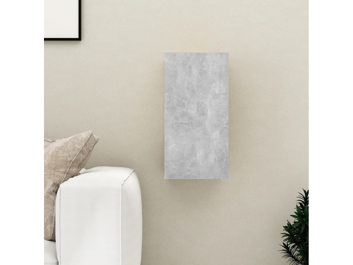 Mueble de Armario Tv 30,5X30X60 Cm Contrachapado Gris Cemento