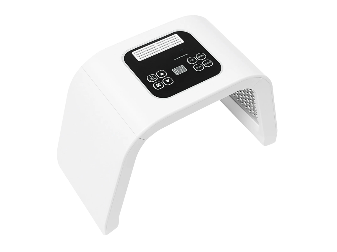 Máquina de terapia facial, tratamiento con luz LED, antienvejecimiento y cuidado de la piel, blanca