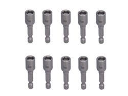10 Adaptadores Magnéticos Hexagonales De 8 Mm Para Destornillador