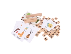 Bloques De Construcción De Madera Con El Alfabeto, Seguros Y Educativos Para Niños Y Adultos.