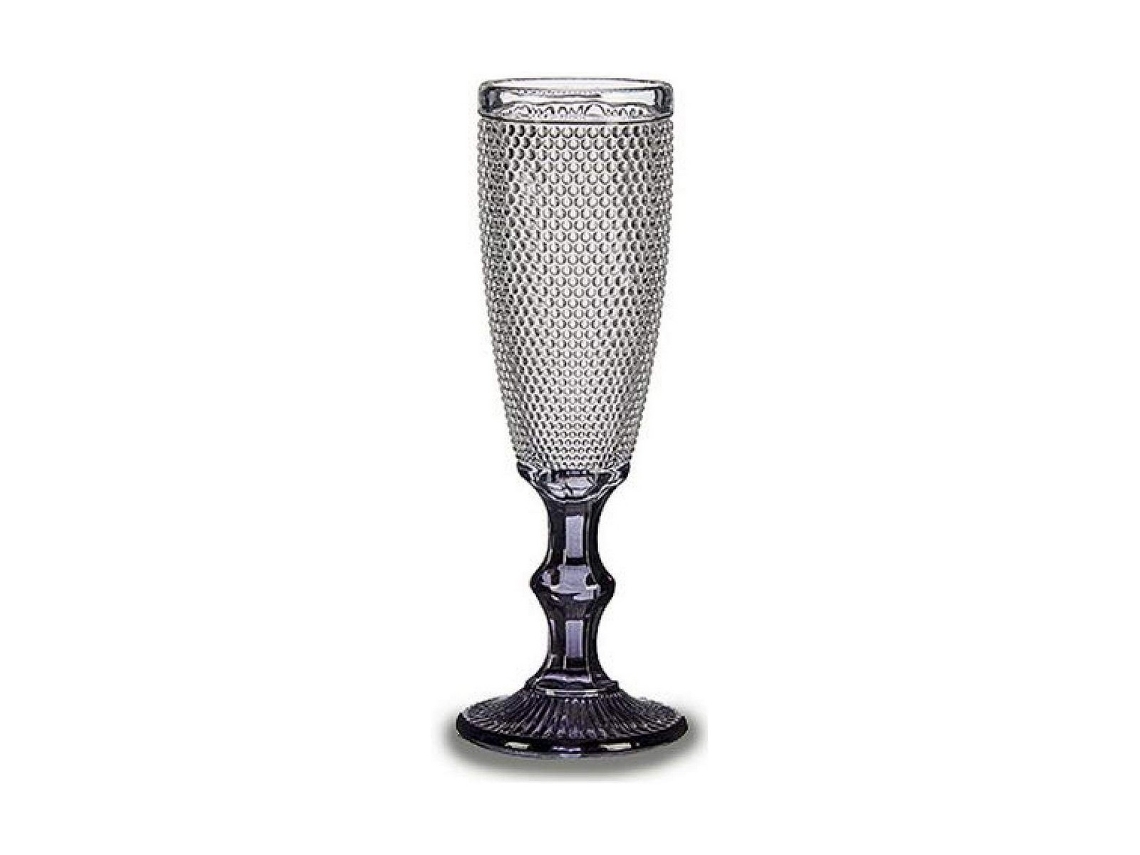 Copa de champán Transparente Antracita Vidrio (185 ml)