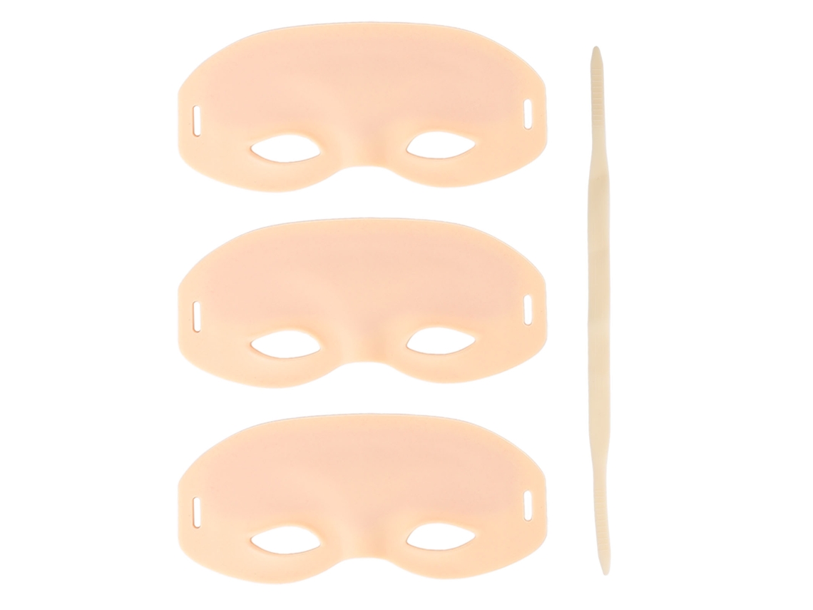 3 Cabezas De Práctica Para Tatuaje De Cejas Con Piel De Silicona Y Cinta Ajustable Para Microblading.