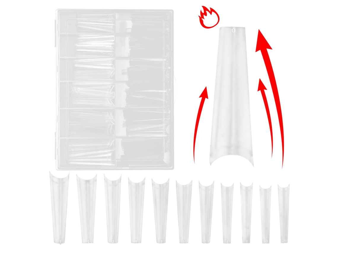 240 Unhas Artificiais Extra Longas French Transparentes Para Manicure Diy Salão De Unhas