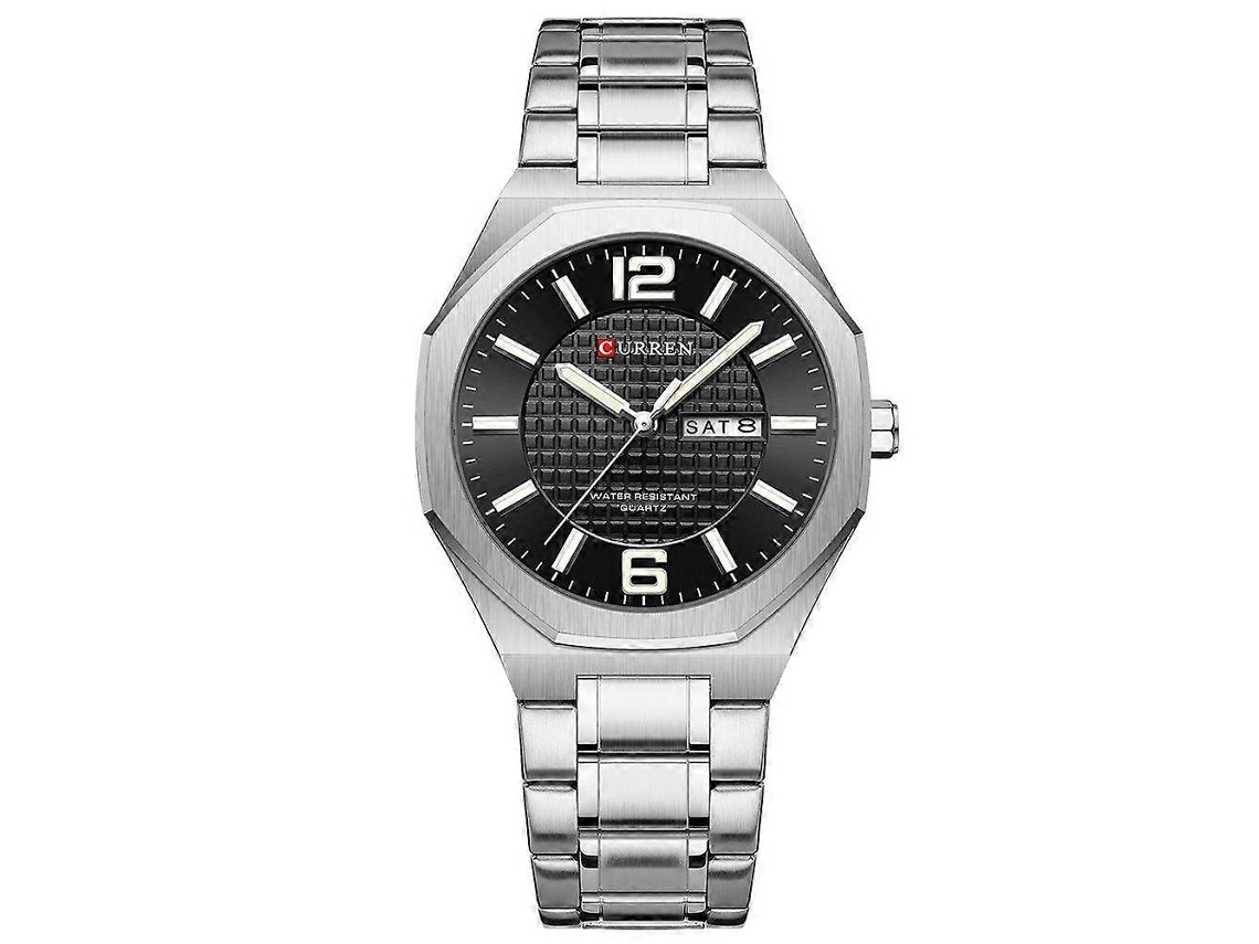 Reloj Curren para hombre con correa de acero y calendario, modelo Hengrongshen Quartz Business.