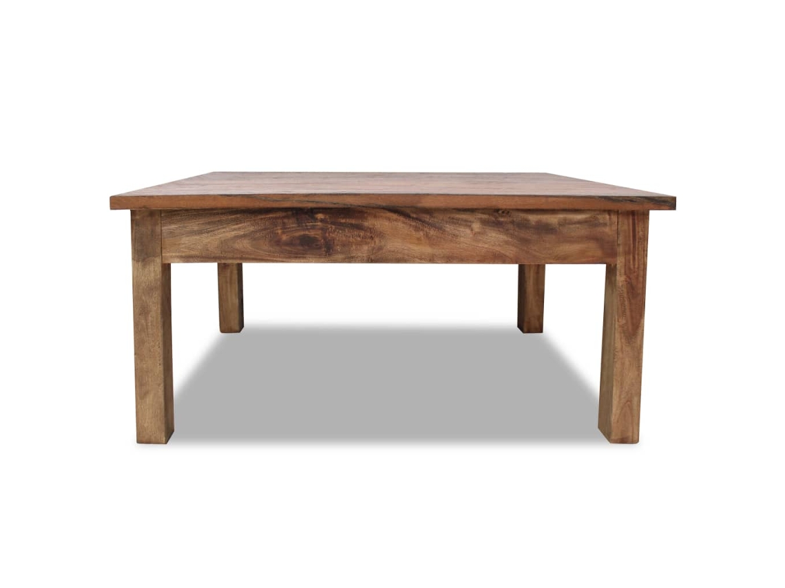Mesa De Centro Madera Maciza De Caoba 98x73x45 Cm