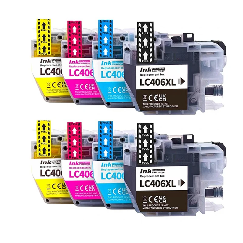 Lc406xl 2setlc406 Lc-406 Lc-406xl Lc406xl Cartucho De Tinta Para Mfc-j4335dw J4345dw J4535dw J5855dw J5955dw J6555dw J6955dw
