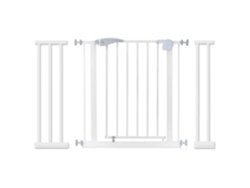 Puerta de seguridad, instalación sin herramientas, ancho ajustable, OEM blanco