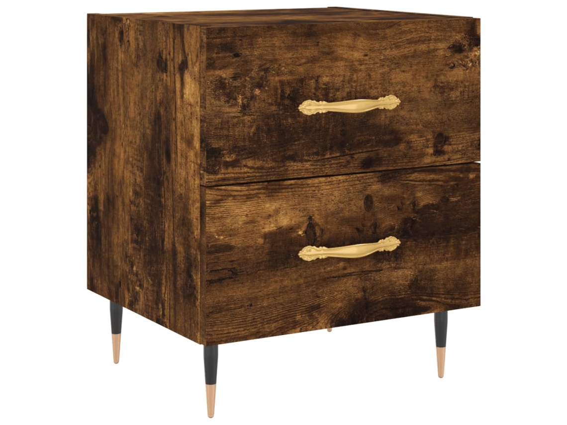 Maison Exclusive - Mesita De Noche Madera Ingeniería Roble Ahumado 40x35x47,5 Cm