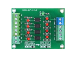 Placa de Isolamento Optocoupler Módulo Conversor de Nível Plc 24V para 5V 4 Canais
