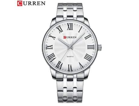 Relojes para Hombre Reloj analógico con Movimiento de Cuarzo para Hombres Relojes con Correa de Acero Inoxidable-Concha Blanca Blanca LUUCOZK