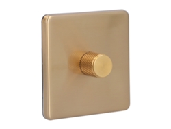 Veloriskku-interruptor Dimmer De Luz De Latón Cepillado Resistente A Rasguños Duradero Para Hogar Ac220v Luz Monocromática