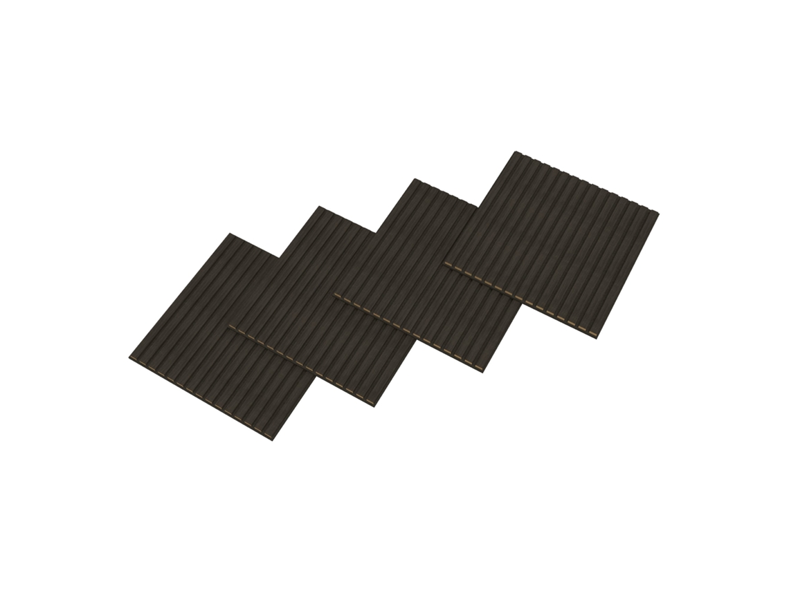 Conjunto de 8 paneles acústicos Vang 3D, 2,88 m², lamas lineales - Neu.holz Roble Gris