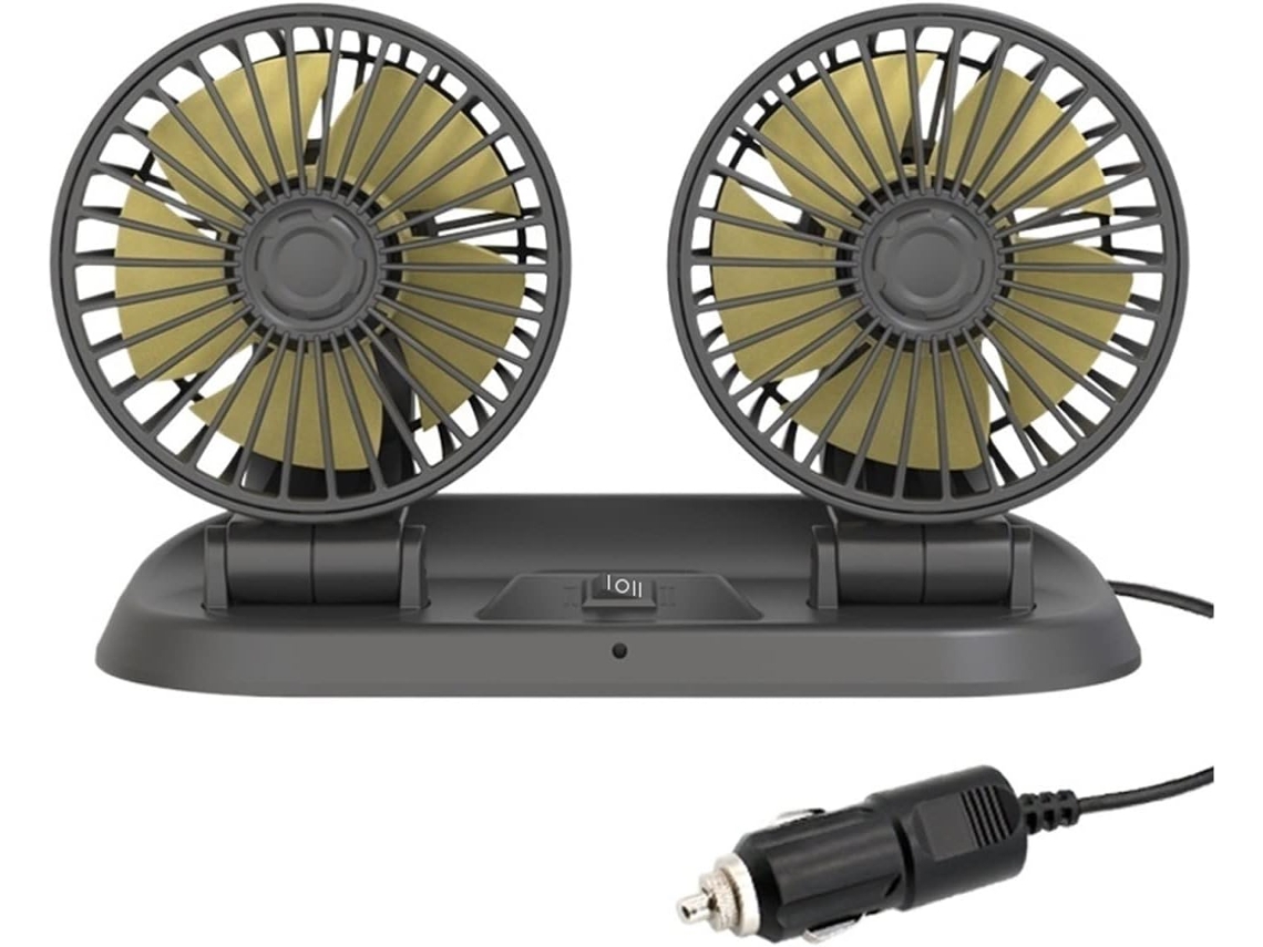Ventilador De Escritorio Usb Ventilador Coche Plegable Doble Cabezal Giratorio Creativo 5v 12v 24v En