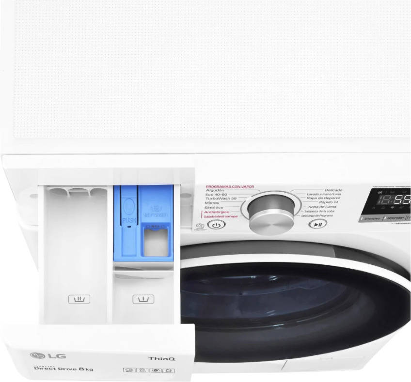 Lavadora Lg Serie 500 f4wv5008sow 8kg 1400rpm f4wv5008s0w clase carga frontal blanca 1400 8 14 programas a+++40 1.400