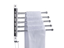 Toallero giratorio de acero inoxidable para pared, soporte de ducha extraíble, accesorios de baño, toalleros Gusshious