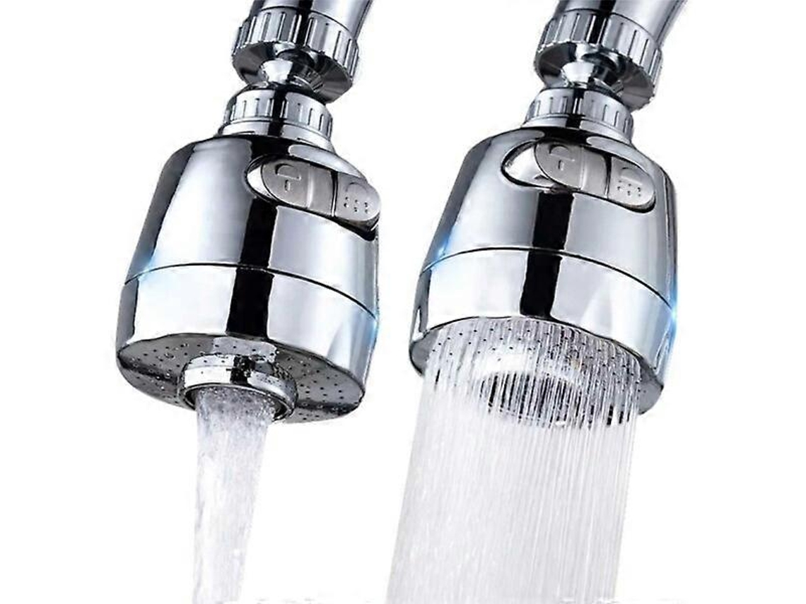 Adaptador De Grifo De Cocina Con Boquilla 360 Rotatoria Y Ducha Plateado 1 Pieza