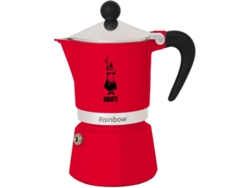 Cafetera Italiana BIALETTI Rainbow Rojo Metal Aluminio 60 ml