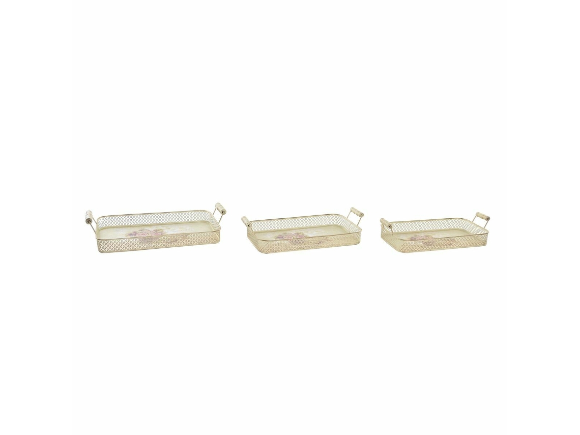 Juego De Bandejas Dkd Home Decor Metal (40 X 21 X 8 Cm)