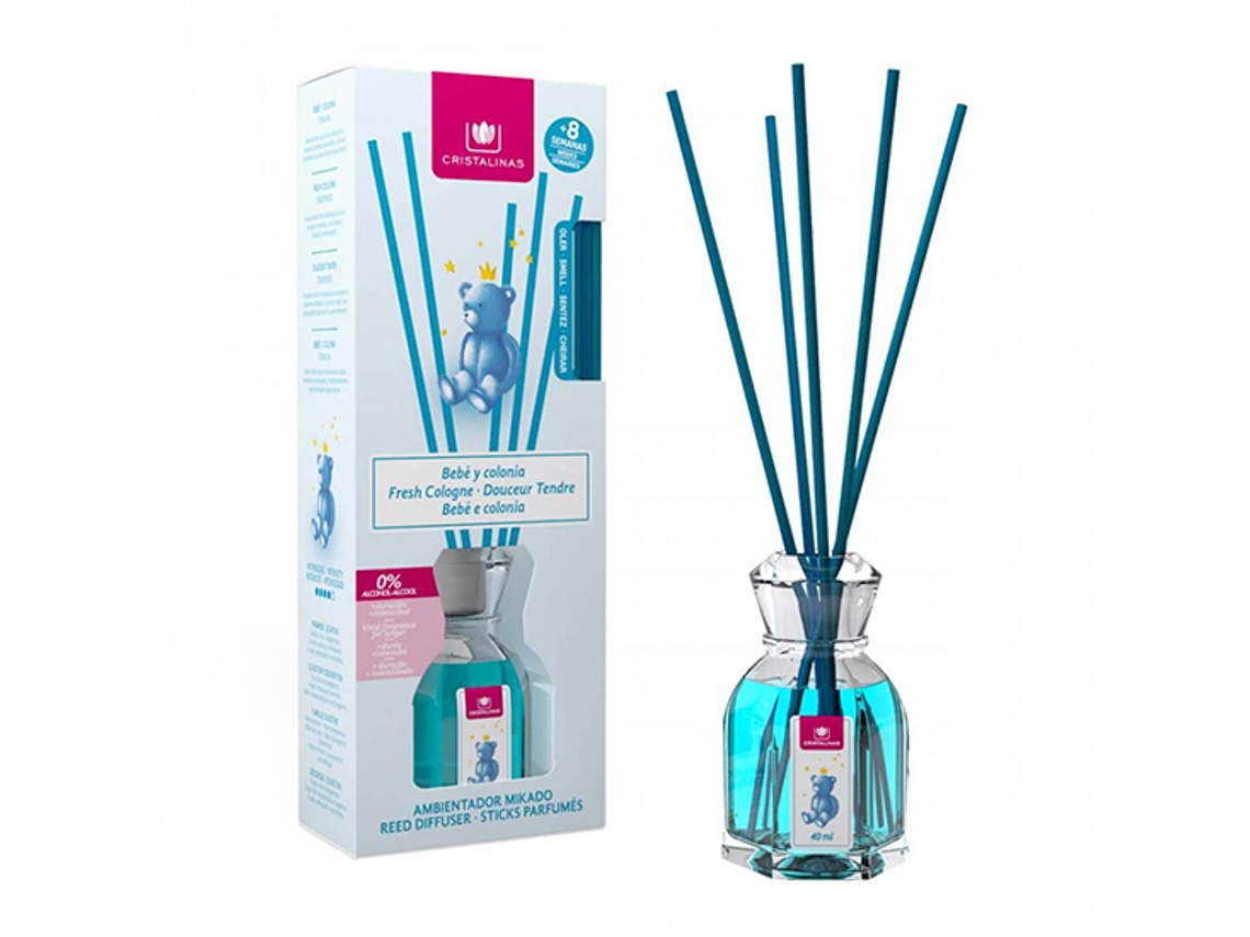 Ambientador CRISTALINAS Reed Diffuser 40Ml Fresh Cologne Difusor de Aroma Frasco de Perfume/Fragrância Transparente