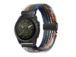 Bracelete Para Garmin (22mm) - Nylon Trançado - Fivela De Paraquedas - Liberação Rápida Cor Jeans