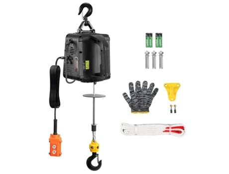 VEVOR Malacate Eléctrico Portátil 2 en 1 de 1100 Libras con Control Remoto con Cable
