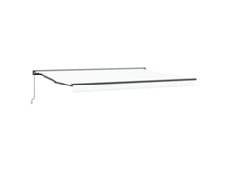 Parasol retráctil Vidaxl de tela blanca (450 x 300 cm)