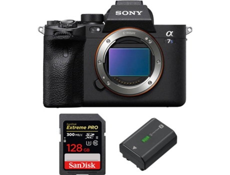 Kit Cámara Acessórios SONY Alpha a7S III + SanDisk 128 GB + Batería (12.1 MP - Sensor: Exmor R - ISO: 80 a 102400)