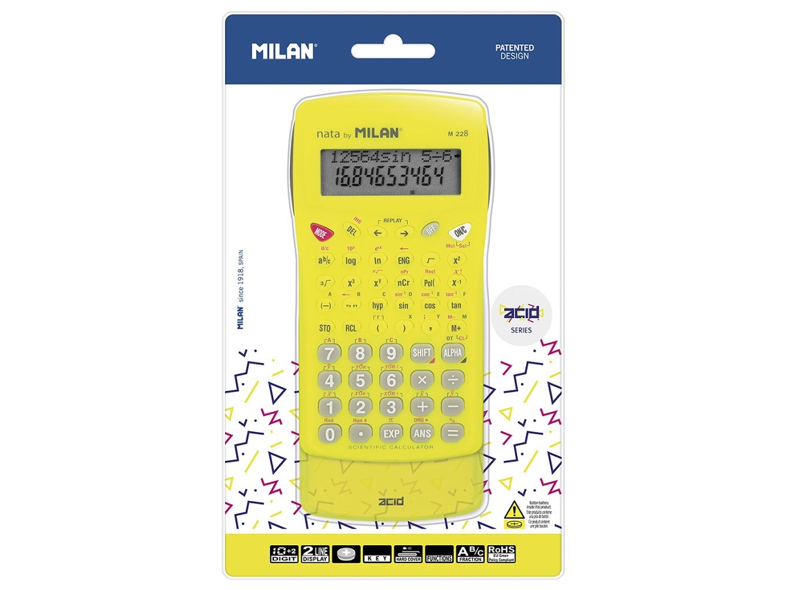 Blister M 228 Serie Calculadora Ácido Serie S Amarelo Douradomilan