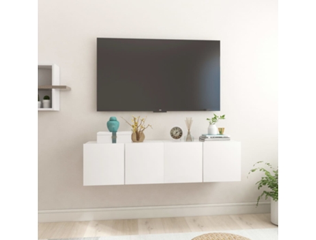 MAISON EXCLUSIVE Muebles colgantes de TV 2 unidades blanco 60x30x30 cm