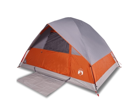 Tienda de campaña iglú para 4 personas VIDAXL impermeable naranja