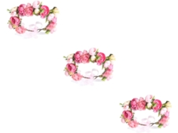 3pièces Bridal Wreath Corona De Rosas Simulées Accessoire Cabello Fait Main Pour Mariage Fête Et