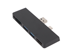 Hub Usb-c 5 En 2 Para Surface Pro 7 Con Resolución 4k Hd, 2 Puertos Usb 3.0 Y Lectores De Tarjetas.