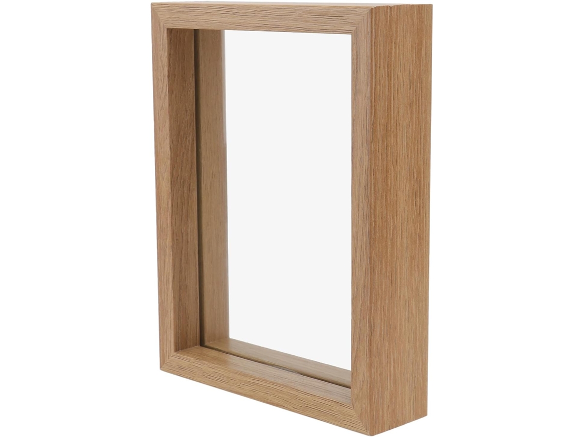 Marco Fotos Rectangular Madera Cristal Doble Estilo Nórdico Natural Soporte Escritorio Ideal Estar Fiestas