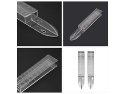 Medidor de agua de plástico transparente de 5 pulgadas para jardines y exteriores.