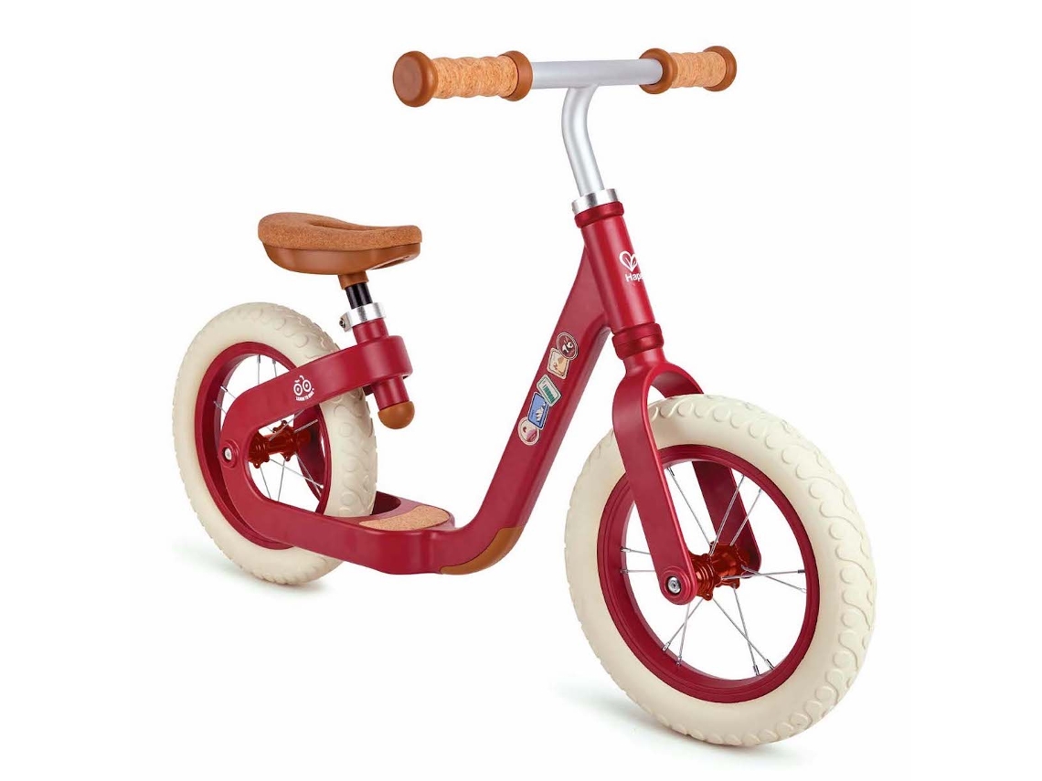 Bicicleta sin pedales HAPE con acabados de corcho rojo (3 Años)