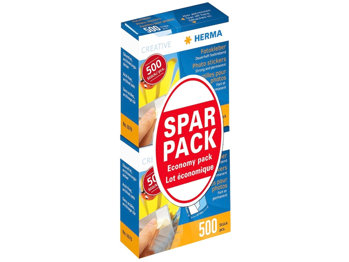Moldura HERMA Photo Stickers 500 Units Twin Pack