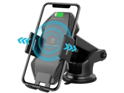 Cargador Carro Qi Fast Painel Aperto Ventilador Pára Para Apple, Samsung Yizhood Negro