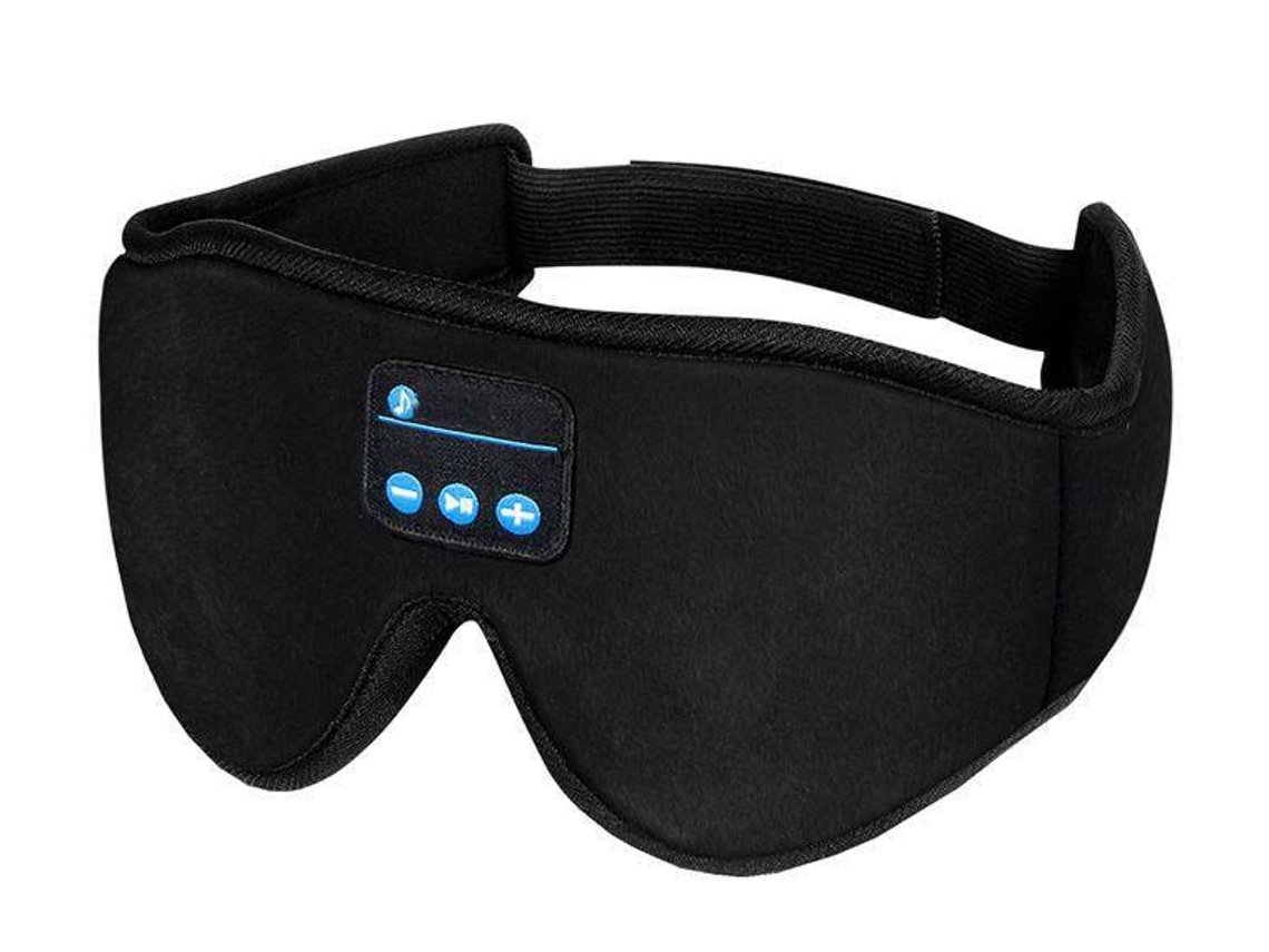 Antifaz para dormir Bluetooth 3D JIAPEI con auriculares Bluetooth 5.0 ultrafinos (negro)