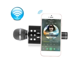 Micrófono de karaoke inalámbrico Bluetooth portátil Aetheria con altavoz HiFi y función de selfie 3 en 1.
