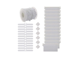 Placas De Peso Para Cortinas Verticales 12 Piezas 89mm Con Cadena De 10m Y 6 Conectores Piezas De Repuesto Para Persianas Verticales