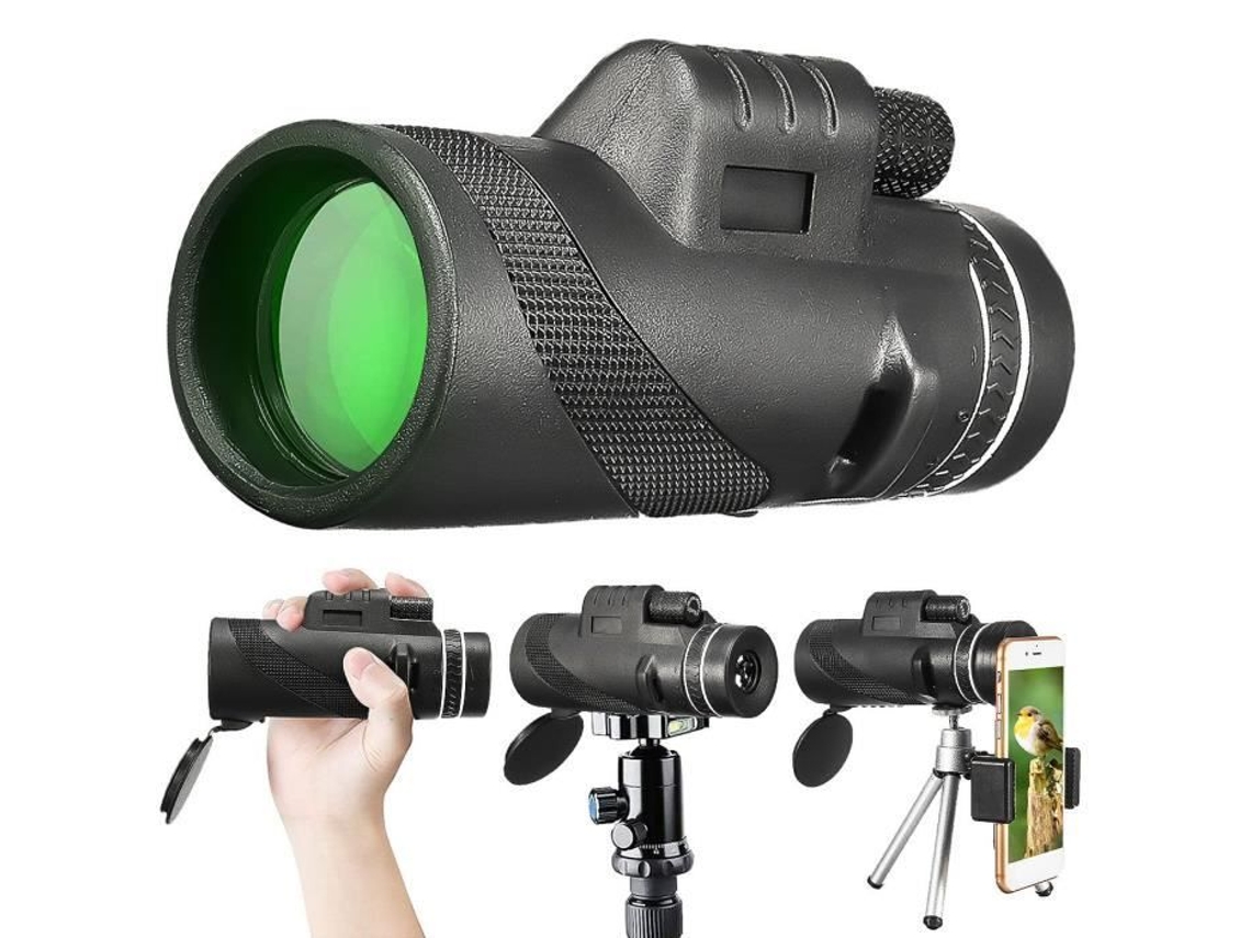 Telescopio monocular HD 40X60 con trípode universal RUMOCOVO