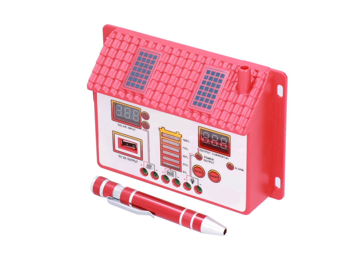 Controlador de carga solar doméstico de 12 V/24 V con pantalla LED digital de 10 A
