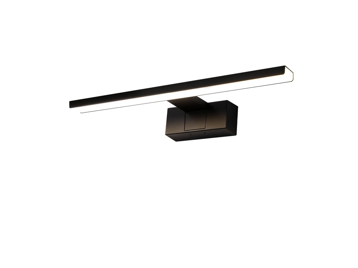Aplique De Pared Lámpara De Espejo Led Ip44 Lámpara De Gabinete Moderna Luz Blanca Neutra 4000K Máx.6W 30 5 1 12 8 Cm Negro NETTLIFE