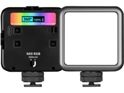 La Luz De Vídeo Rgb N69, Mini Luz Led Recargable Para Cámara, Ilumina El Soporte De Iluminación.