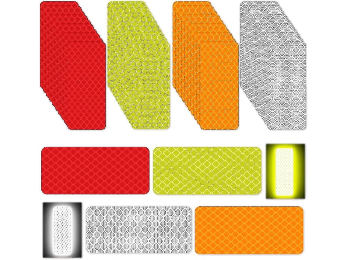 40 unidades de cinta reflectante autoadhesiva, cinta reflectante para bicicletas, cinta adhesiva reflectante de seguridad para coches/bicicletas/escaleras GOKOCO